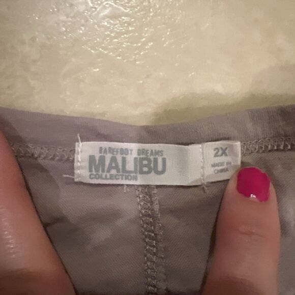 2XL  Barefoot Dreams Malibu Collection Cotton Scoop Neck Tunic Beach Rock - Picture 3 of 6